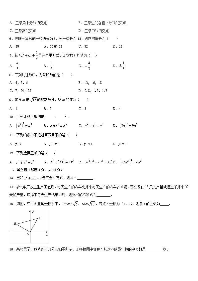 吉林省吉林市第14中学2023-2024学年八上数学期末检测试题含答案02