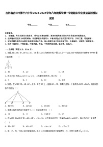 吉林省吉林市第十六中学2023-2024学年八年级数学第一学期期末学业质量监测模拟试题含答案