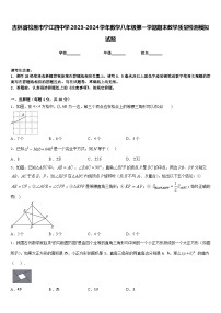 吉林省松原市宁江四中学2023-2024学年数学八年级第一学期期末教学质量检测模拟试题含答案