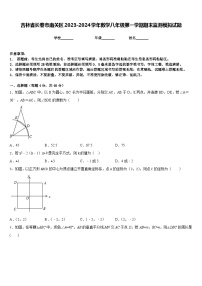 吉林省长春市南关区2023-2024学年数学八年级第一学期期末监测模拟试题含答案