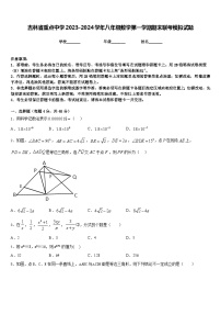 吉林省重点中学2023-2024学年八年级数学第一学期期末联考模拟试题含答案