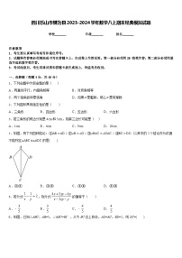 四川乐山市犍为县2023-2024学年数学八上期末经典模拟试题含答案