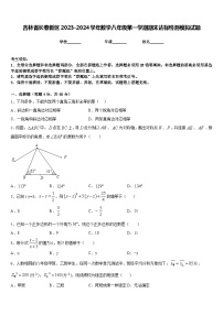 吉林省长春新区2023-2024学年数学八年级第一学期期末达标检测模拟试题含答案