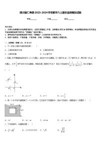 四川省仁寿县2023-2024学年数学八上期末监测模拟试题含答案