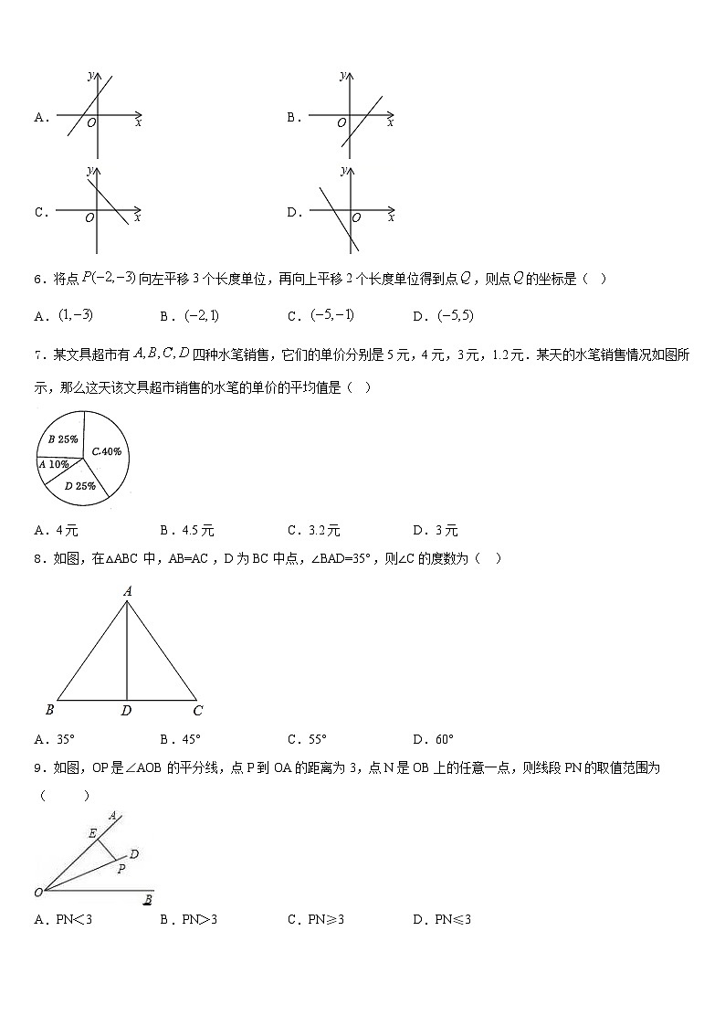 四川省成都市邛崃市2023-2024学年八年级数学第一学期期末调研试题含答案第2页
