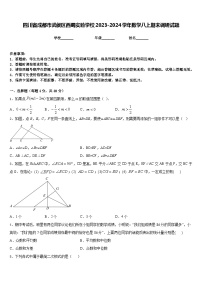 四川省成都市武侯区西蜀实验学校2023-2024学年数学八上期末调研试题含答案