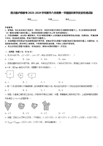 四川省泸县联考2023-2024学年数学八年级第一学期期末教学质量检测试题含答案