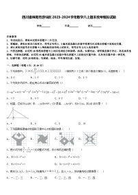 四川省绵阳市游仙区2023-2024学年数学八上期末统考模拟试题含答案