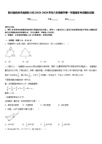 四川省自贡市高新区六校2023-2024学年八年级数学第一学期期末考试模拟试题含答案