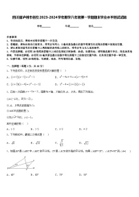 四川省泸州市名校2023-2024学年数学八年级第一学期期末学业水平测试试题含答案