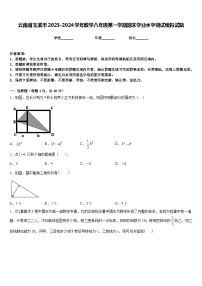 云南省玉溪市2023-2024学年数学八年级第一学期期末学业水平测试模拟试题含答案