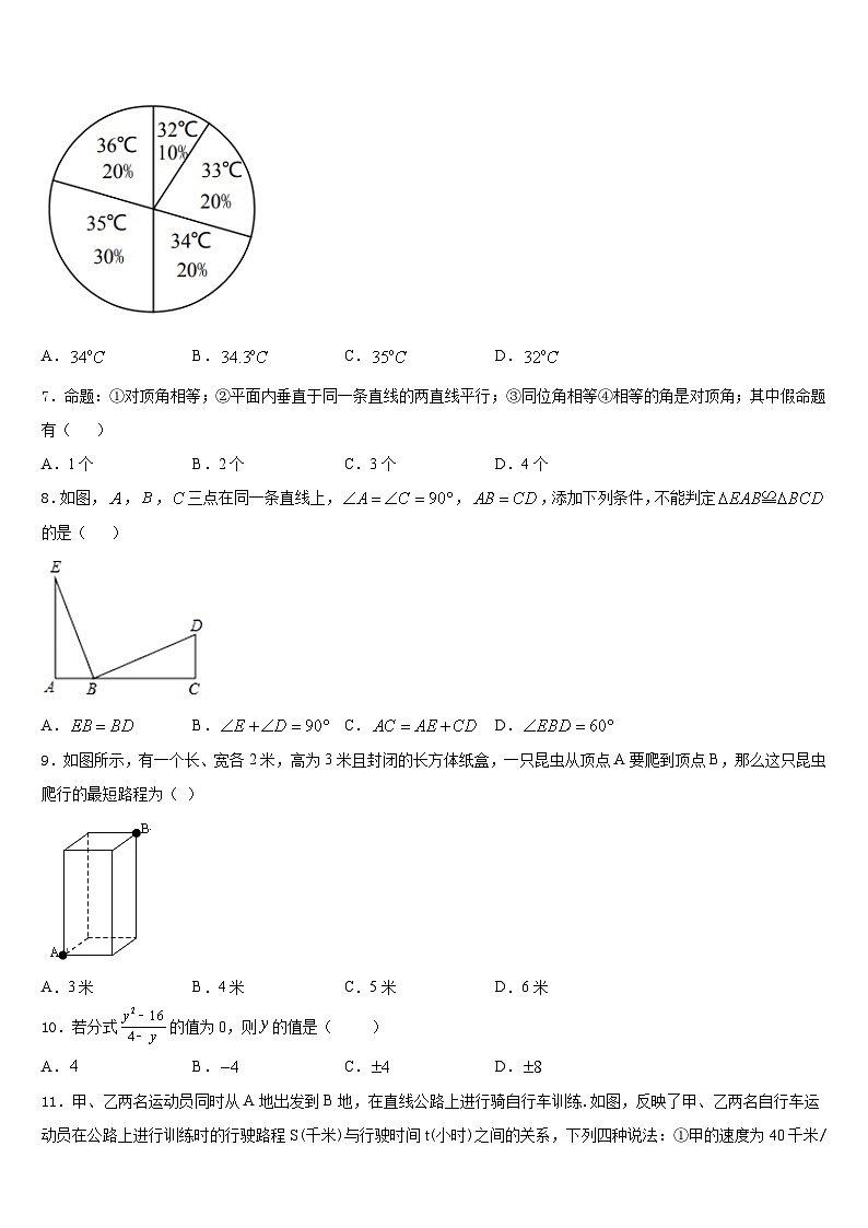 内蒙古鄂尔多斯附属学校2023-2024学年八上数学期末学业水平测试模拟试题含答案第2页
