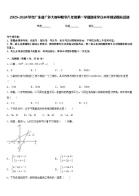 2023-2024学年广东省广外大附中数学八年级第一学期期末学业水平测试模拟试题含答案