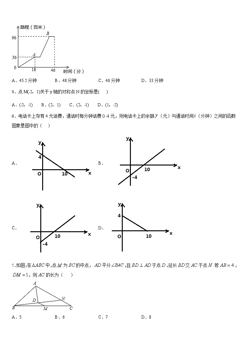 2023-2024学年上海市松江区八年级数学第一学期期末学业水平测试试题含答案第2页