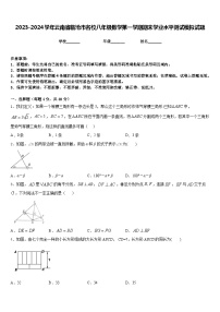 2023-2024学年云南省临沧市名校八年级数学第一学期期末学业水平测试模拟试题含答案