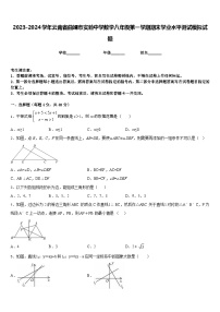 2023-2024学年云南省曲靖市实验中学数学八年级第一学期期末学业水平测试模拟试题含答案