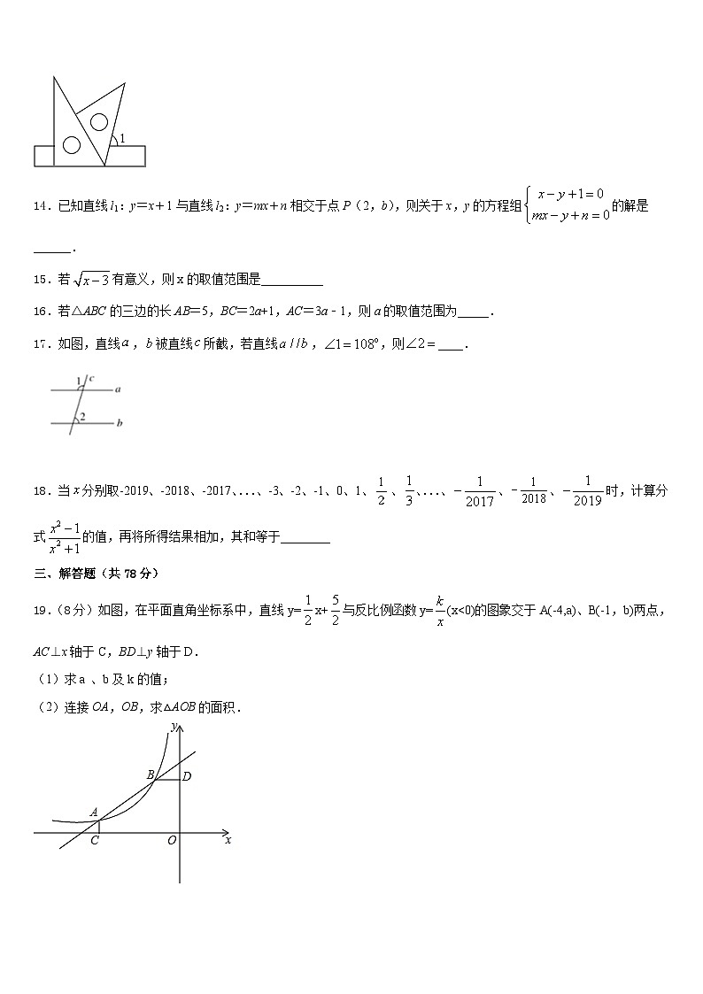 2023-2024学年上海市张江集团学校八上数学期末学业水平测试试题含答案03