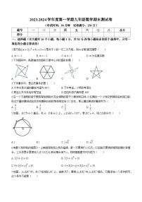 吉林省通化市梅河口市2023-2024学年九年级上学期期末数学试题