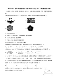 2022-2023学年河南省新乡市长垣市九年级（上）期末数学试卷（含解析）