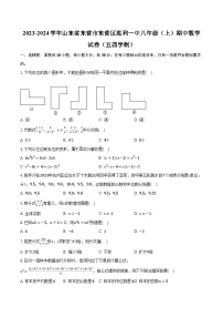 2023-2024学年山东省东营市东营区胜利一中八年级（上）期中数学试卷（五四学制）（含解析）