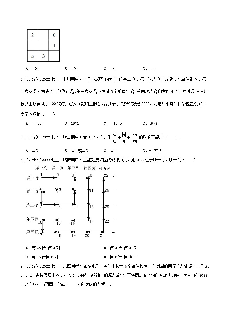 苏科版七年级数学上册真题汇编章节复习检测卷 第2章 有理数（拔高卷）学生版+教师版第2页