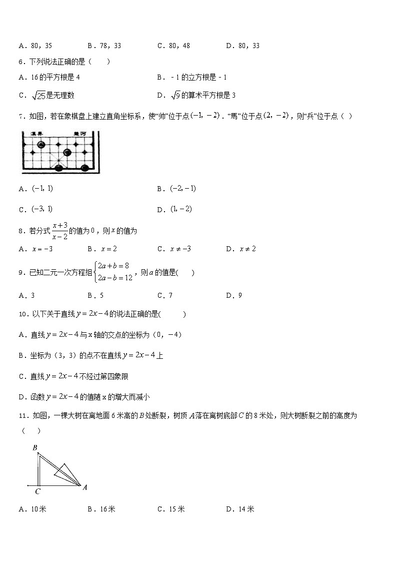 安徽安庆2023-2024学年数学八上期末学业质量监测试题含答案第2页