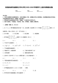 安徽省亳州市涡阳县石弓中心学校2023-2024学年数学八上期末经典模拟试题含答案