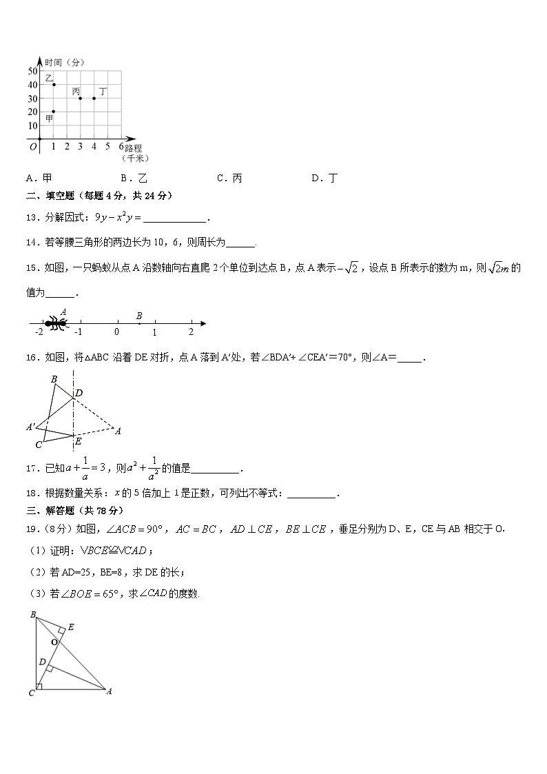 安徽省合肥一六八中学2023-2024学年数学八年级第一学期期末复习检测模拟试题含答案第3页