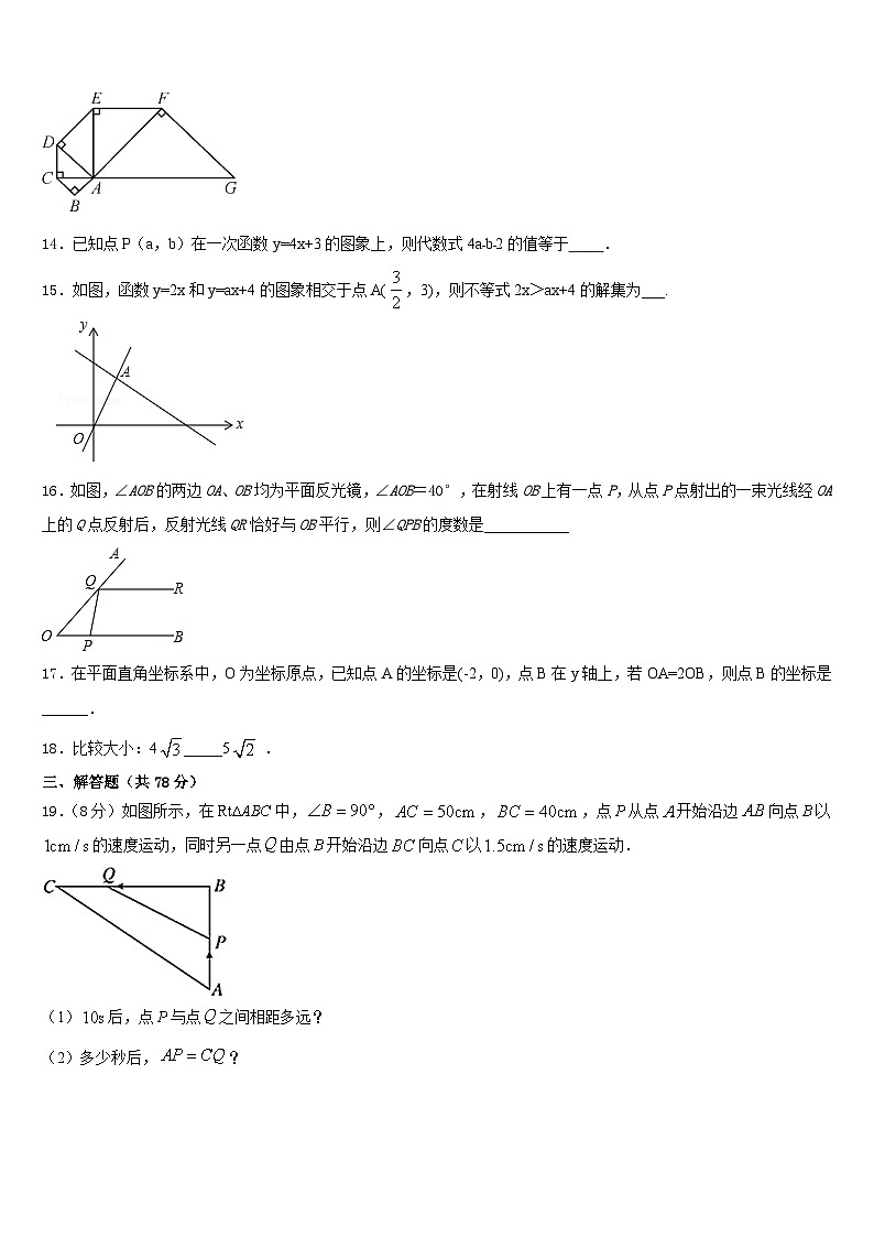 宁德市重点中学2023-2024学年八年级数学第一学期期末检测模拟试题含答案第3页