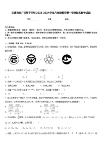 天津市南开区翔宇学校2023-2024学年八年级数学第一学期期末联考试题含答案