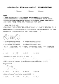 安徽省安庆市安庆二中学东2023-2024学年八上数学期末综合测试试题含答案