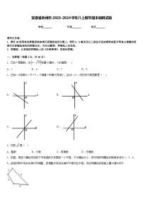 安徽省池州市2023-2024学年八上数学期末调研试题含答案