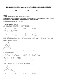 安徽省滁州定远县联考2023-2024学年八上数学期末质量跟踪监视模拟试题含答案