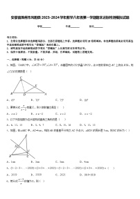 安徽省滁州市凤阳县2023-2024学年数学八年级第一学期期末达标检测模拟试题含答案