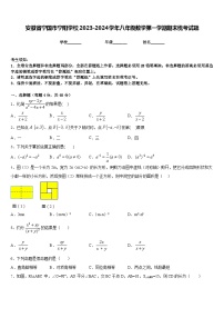 安徽省宁国市宁阳学校2023-2024学年八年级数学第一学期期末统考试题含答案