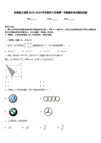 安徽省太湖县2023-2024学年数学八年级第一学期期末考试模拟试题含答案