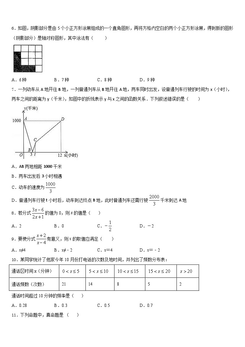 安徽省宿州第九中学2023-2024学年八上数学期末学业质量监测试题含答案02