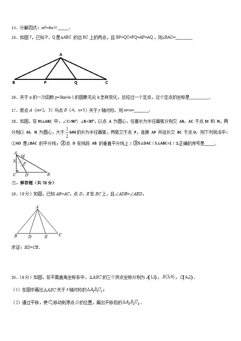 山东南山集团东海外国语学校2023-2024学年八上数学期末综合测试试题含答案第3页