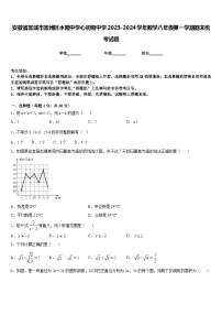 安徽省宣城市宣州区水阳中学心初级中学2023-2024学年数学八年级第一学期期末统考试题含答案