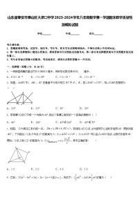 山东省泰安市泰山区大津口中学2023-2024学年八年级数学第一学期期末教学质量检测模拟试题含答案