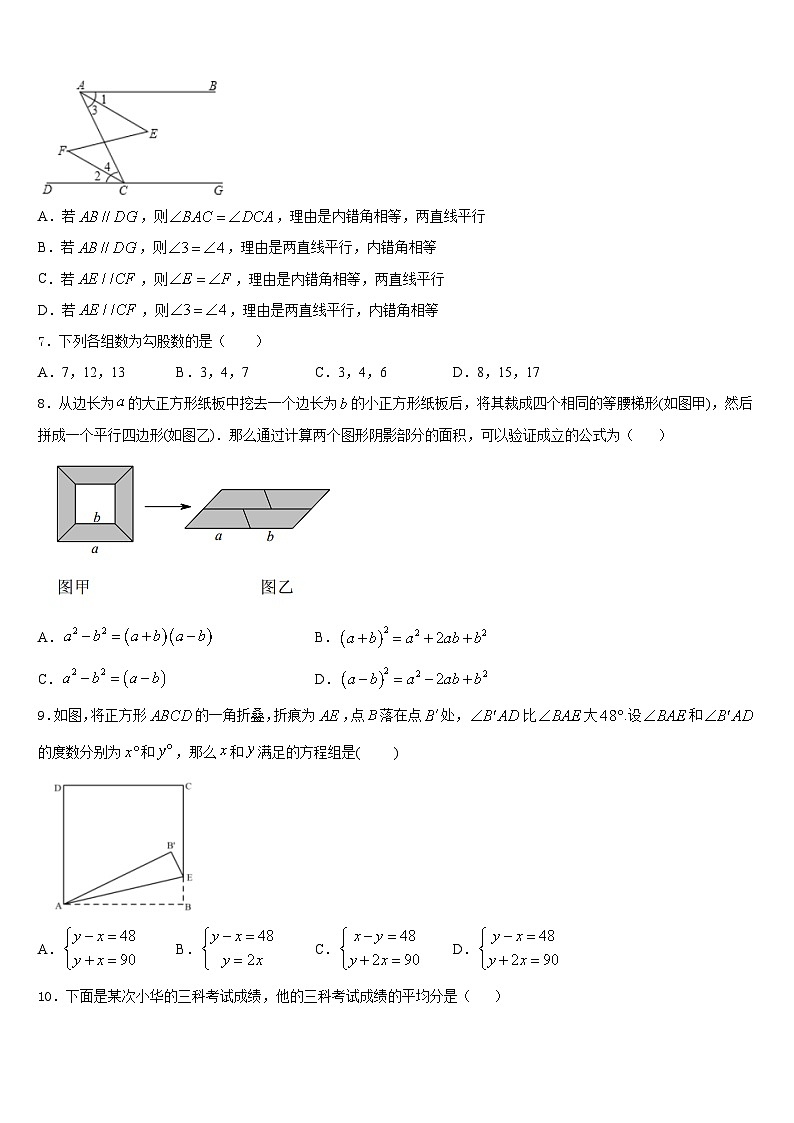 山东省青岛市黄岛区2023-2024学年八上数学期末经典试题含答案第2页