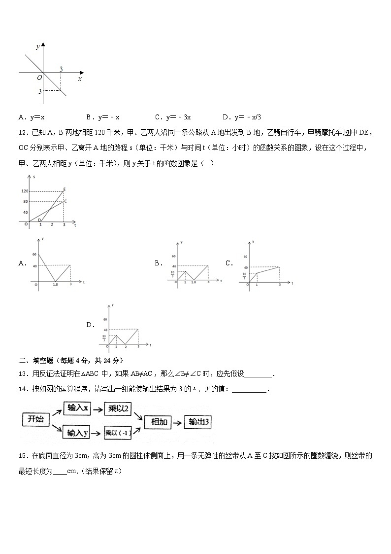 山东省青岛市崂山三中学2023-2024学年数学八年级第一学期期末复习检测模拟试题含答案03