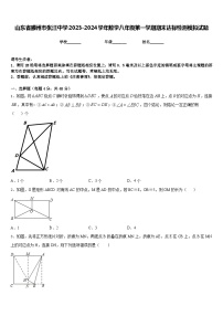 山东省滕州市张汪中学2023-2024学年数学八年级第一学期期末达标检测模拟试题含答案