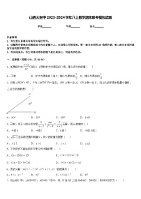 山西大附中2023-2024学年八上数学期末联考模拟试题含答案