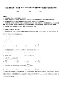 山东省烟台市、龙口市2023-2024学年八年级数学第一学期期末综合测试试题含答案