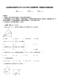 山东省邹平双语学校2023-2024学年八年级数学第一学期期末考试模拟试题含答案