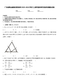 广东省佛山南海区四校联考2023-2024学年八上数学期末教学质量检测模拟试题含答案