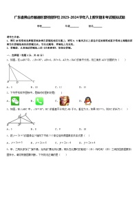 广东省佛山市顺德区碧桂园学校2023-2024学年八上数学期末考试模拟试题含答案