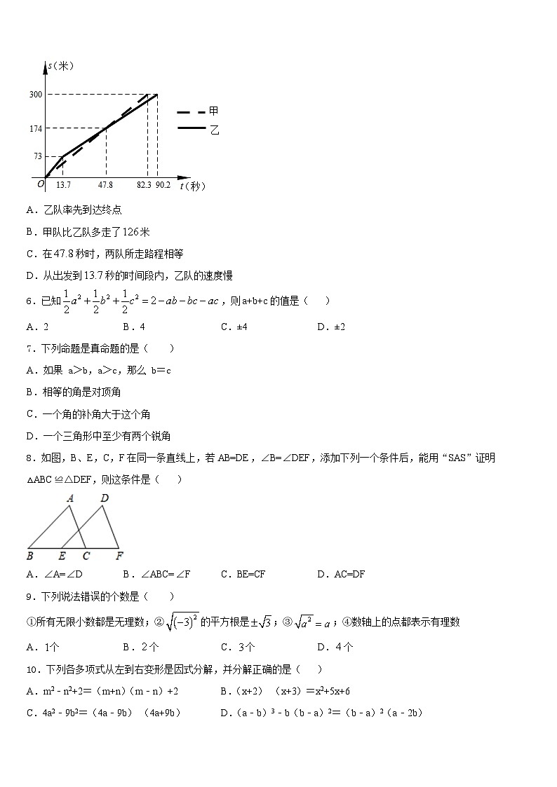 广东省佛山市顺德区碧桂园学校2023-2024学年八上数学期末考试模拟试题含答案第2页