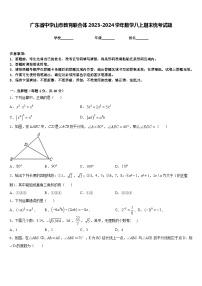 广东省中学山市教育联合体2023-2024学年数学八上期末统考试题含答案